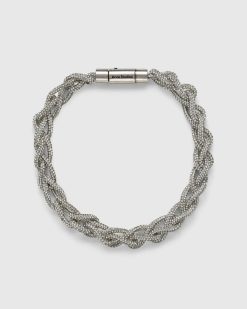 Acne Studios Collier Cordon Cristal Argent Antique/Argent | Bijoux