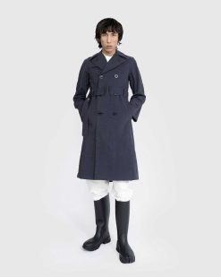 Maison Margiela Trench-Coat A Double Boutonnage Noir/Delave | Vetements D'Exterieur