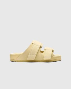 Birkenstock Shearling Uji Paille/Jaune Pale | Des Sandales