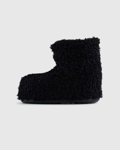 Moon Boot Bottes Icon Low Faux Bouclees Noir | Bottes