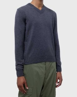 Maison Margiela Pull Col V Cachemire Gris | Tricots