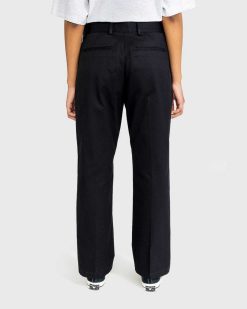 Acne Studios Pantalon Ajuste En Laine Melangee Noir | Pantalon