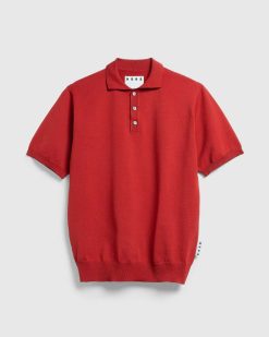 Highsnobiety HS05 Polo En Maille Poly Rouge Rubis | T-Shirts