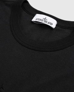 Stone Island T-Shirt A Logo Teint En Piece Noir | T-Shirts