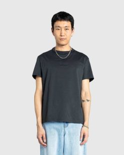 Maison Margiela T-Shirt Logo Distordu Noir Delave | T-Shirts