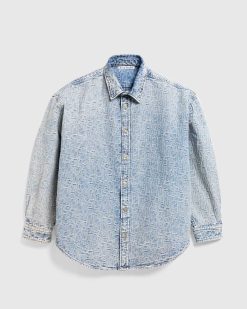 Acne Studios Chemise En Jean Monogram Bleu/Beige | Chemises