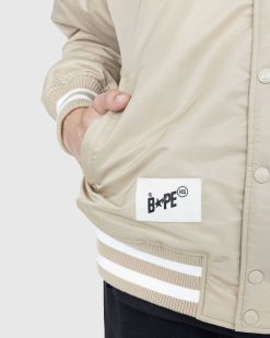 BAPE Veste Varsity Beige | Vetements D'Exterieur