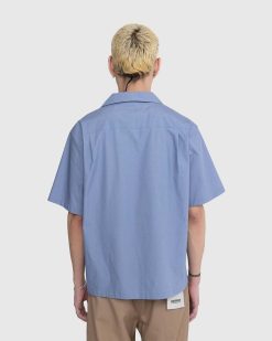 Highsnobiety Chemise Manches Courtes En Popeline Bleu | Chemises