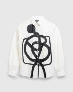 JACQUEMUS La Chemise Simon Noir Beige Spiraleman | Chemises