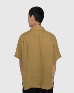 Highsnobiety Chemise A Manches Courtes En Lin Marron | Chemises