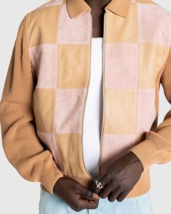 Awake NY Veste Zippee Damier Marron | Vetements D'Exterieur