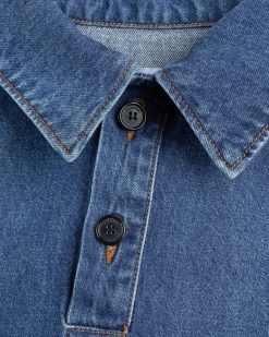 J.W. Anderson Polo En Jean Bleu Clair | Chemises