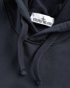 Stone Island Sweat A Capuche Polaire Bleu Marine | Sueurs