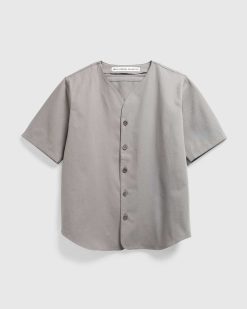 Meta Campania Collective Chemise De Baseball En Coton A Manches Courtes Mike Braque De Weimar Gris | Chemises