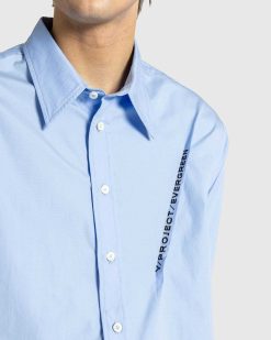 Y/Project Chemise A Logo Pince Evergreen Bleu Clair | Chemises