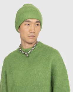 Acne Studios Bonnet Cotele Vert Poire | Accessoires D'Hiver