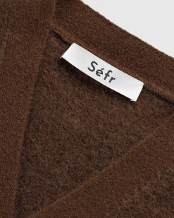 Séfr Cardigan Kaito Marron Mohair | Tricots