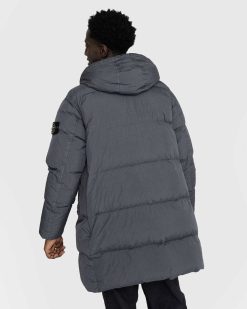 Stone Island Veste Longue Teinte En Vetement Gris Plomb | Vetements D'Exterieur