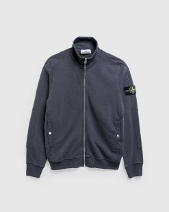 Stone Island Sweat-Shirt Entierement Zippe Charbon | Sueurs