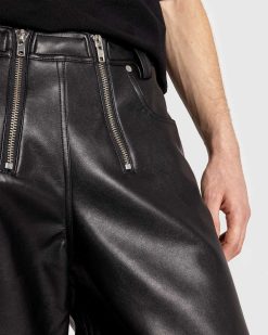 GmbH Short Zoran Eco En Simili Cuir Noir | Shorts