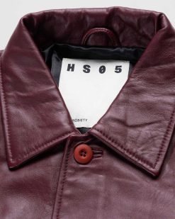 Highsnobiety Veste En Cuir Neu York Bordeaux | Vetements D'Exterieur