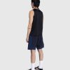 _J.L-A.L_ Short En Nylon Noir/Bleu Fonce | Shorts