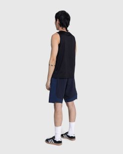 _J.L-A.L_ Short En Nylon Noir/Bleu Fonce | Shorts