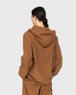 Jil Sander Surchemise A Capuche En Coton Tabac | Chemises