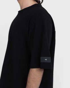 Y-3 T-Shirt Manches Courtes En Crepe Noir | T-Shirts