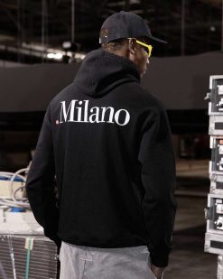 Salone del Mobile Sweat A Capuche Logo Noir | Sueurs