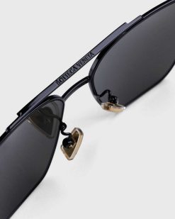 Bottega Veneta Lunettes De Soleil A Monture Carree Pilot Noir | Des Lunettes De Soleil