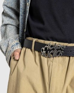 Acne Studios Ceinture A Boucle Logo Noir | Ceintures