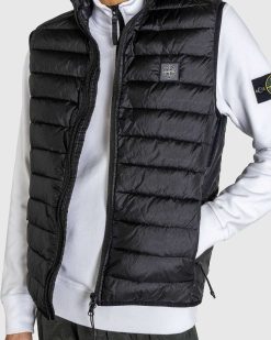 Stone Island Gilet En Duvet Veritable Noir | Vetements D'Exterieur