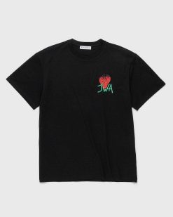 J.W. Anderson T-Shirt Jwa Fraise Brodee Noir | T-Shirts