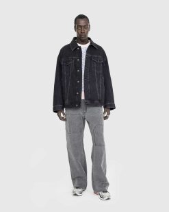 Acne Studios Pantalon En Toile Patch Gris Carbone | Pantalon