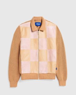 Awake NY Veste Zippee Damier Marron | Vetements D'Exterieur