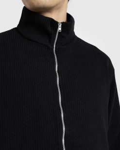 Our Legacy Polo Retreci Entierement Zippe, Cotes Noires | Tricots