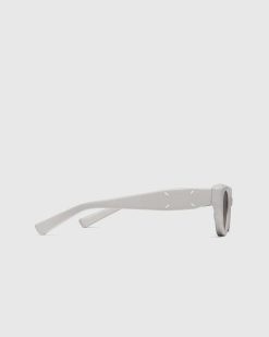 Maison Margiela Lunettes De Soleil Mm108 Cuir-Liv1 Ivoire | Des Lunettes De Soleil