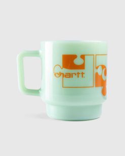 Carhartt WIP Assembler Mug En Verre Jade/Orange | Maison