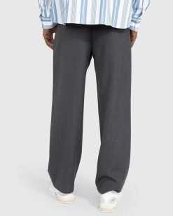 Acne Studios Pantalon Ajuste En Laine Melangee Dark Grey Melange | Pantalon