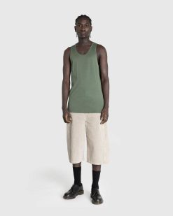 Lemaire Rib Debardeur Vert Fume | Vetements D'Exterieur