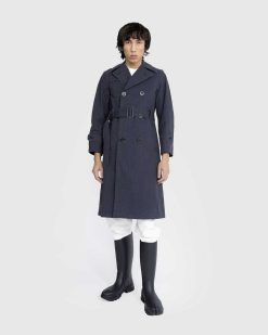 Maison Margiela Trench-Coat A Double Boutonnage Noir/Delave | Vetements D'Exterieur