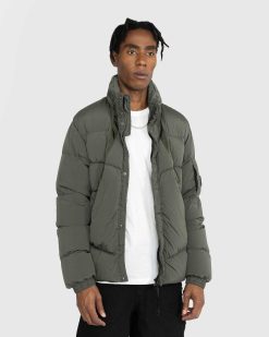 C.P. Company Veste Rembourree En Nylon Olive Night | Vetements D'Exterieur