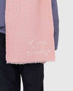 Acne Studios Echarpe Logo Rose | Accessoires D'Hiver