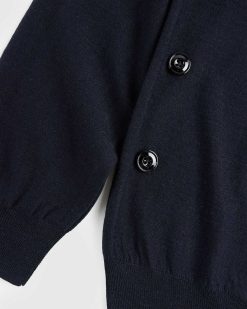 Lemaire Cardigan Torsade Decontracte Bleu Marine Fonce | Tricots