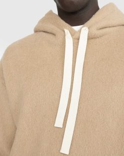 Jil Sander Sweat A Capuche En Mohair Brosse Noisette | Sueurs