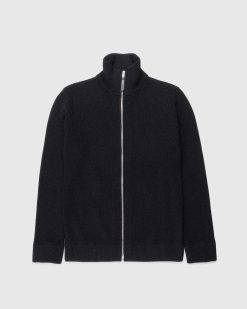 Maison Margiela Cardigan Zippe En Maille Noir | Tricots