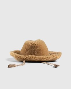 Bally Chapeau En Peau De Mouton Marron | Chapeaux