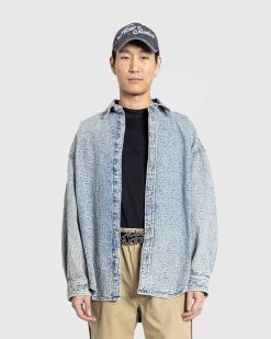 Acne Studios Chemise En Jean Monogram Bleu/Beige | Chemises