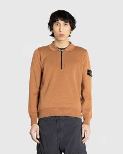 Stone Island Polo Tricot Rouille | Tricots